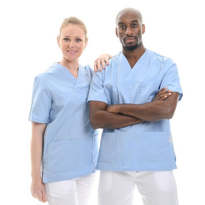 Tunique médicale Athena unisexe bleu ciel