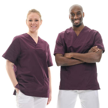 Tunique médicale Athena unisexe cassis
