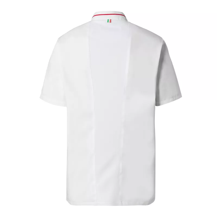Veste de Cuisine Unisexe Blanche Pesto - MOLINEL I DOS DETAILS BRODERIE ITALIE