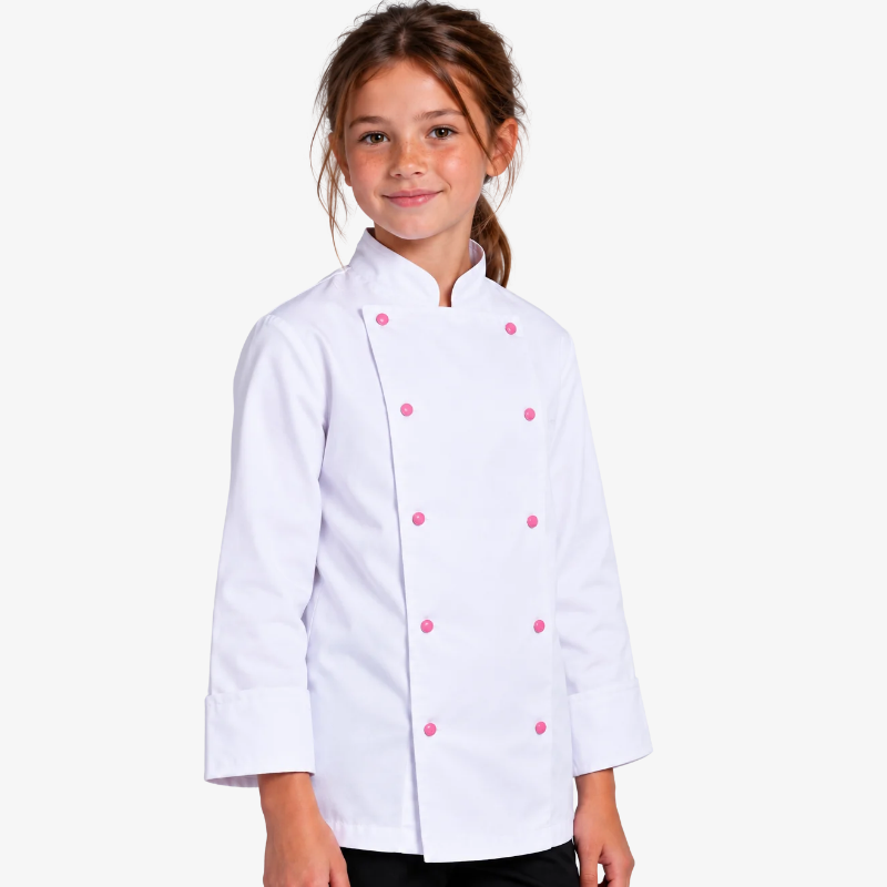 veste de cuisine blanche rose manelli