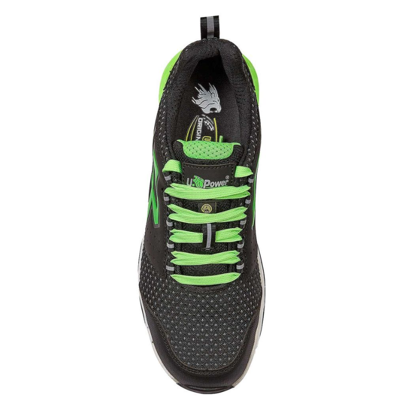 Chaussures de Sécurité Unisexe Basses Viserys ESD S3S Gris Vert - UPOWER I AVANT